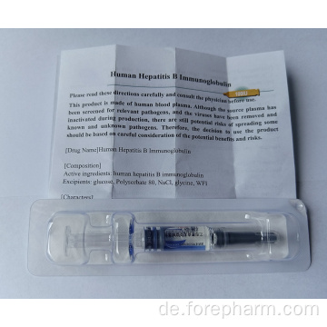 Humanhepatitis B Immunglobulin gegen Hepatitis B -Virus